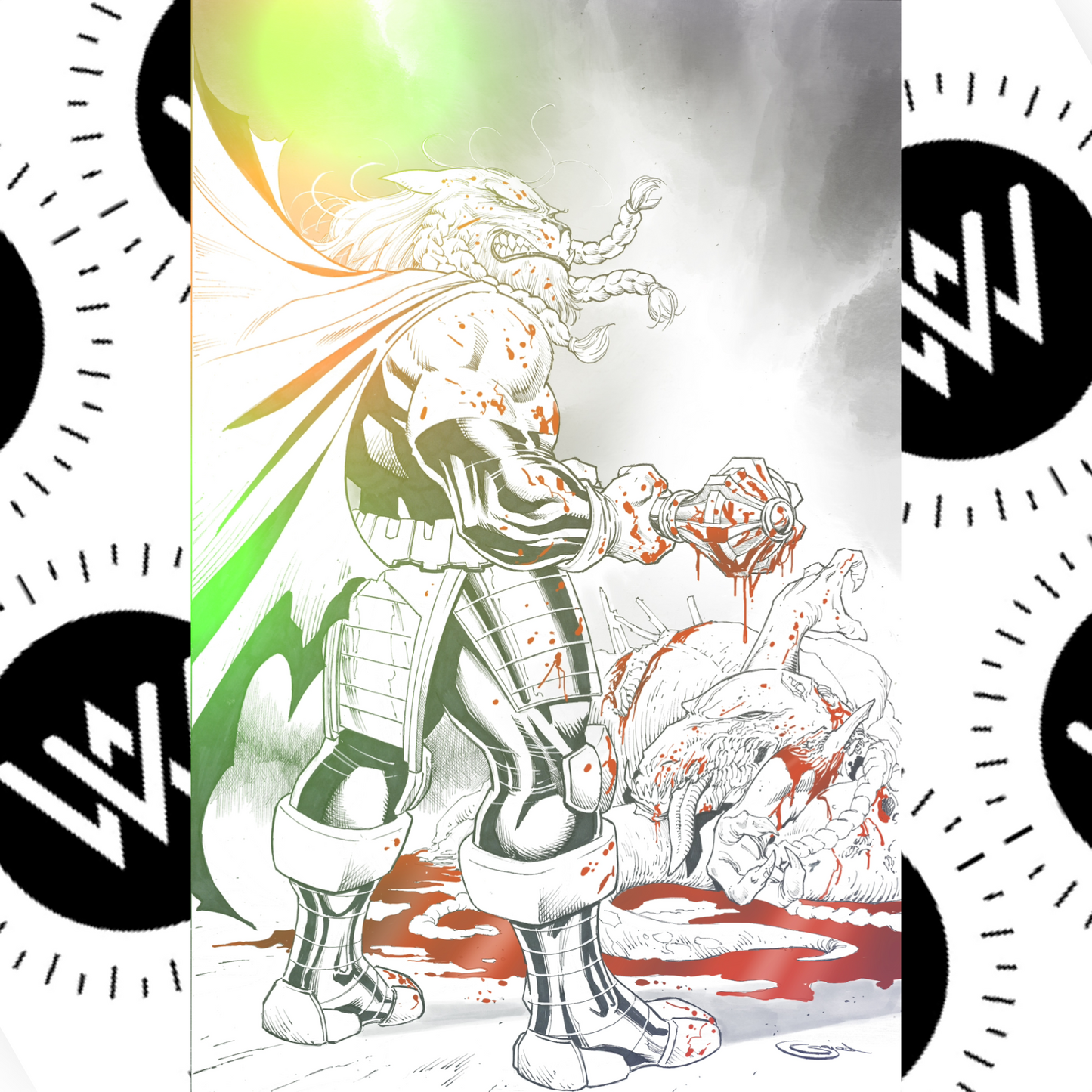 SAJAD SIGNED FOIL SAJAD SHAH BATTLE BEAST #3 SDCC PRESALE (WALKING DEAD HOMAGE)