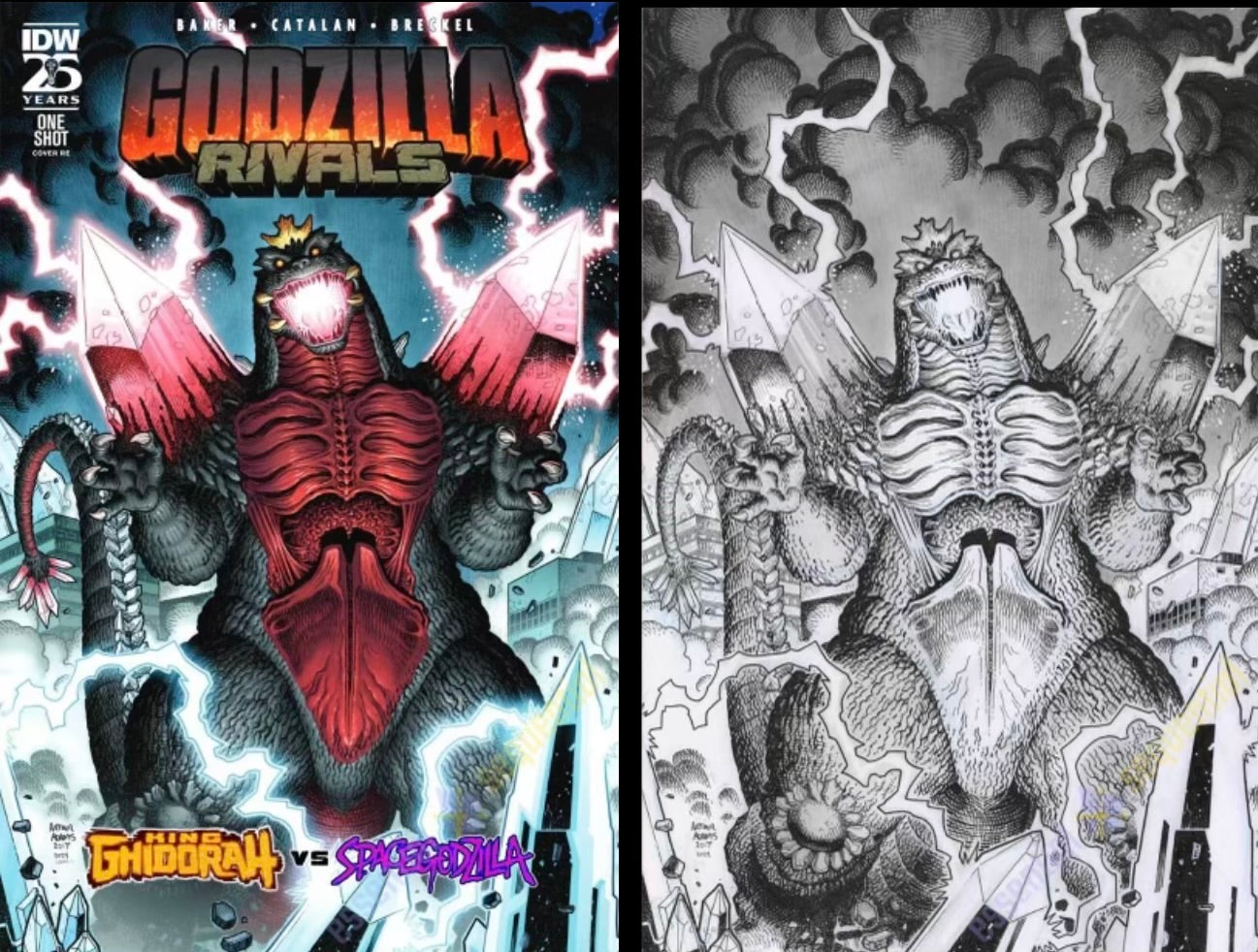 ARTHUR ADAMS SPACE GODZILLA #1 SET