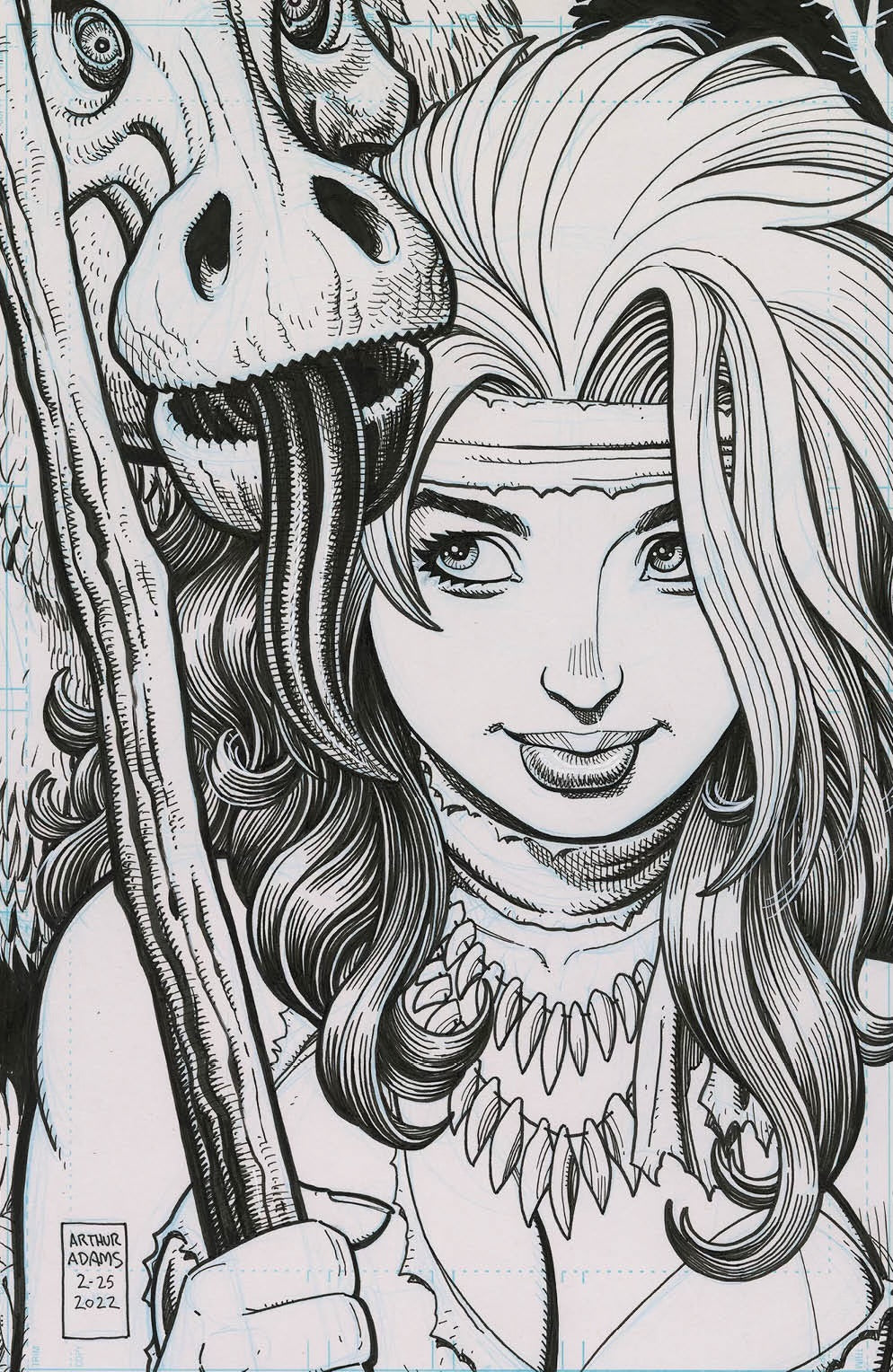 B&W ART ADAMS SAVAGE LAND ROGUE MEGACON EXCLUSIVE