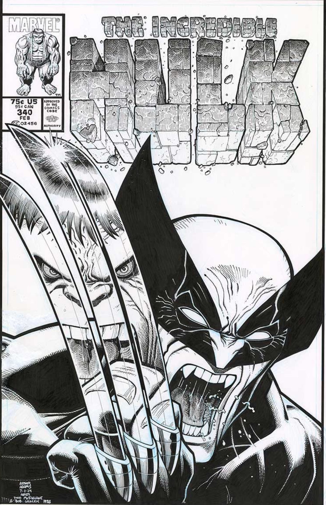 Art Adams Wolverine # 2 SKETCH NYCC