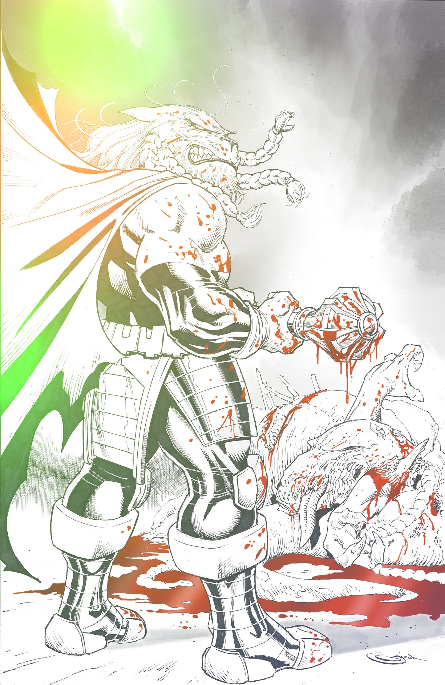 FOIL SAJAD SHAH BATTLE BEAST #3 SDCC PRESALE (WALKING DEAD HOMAGE)