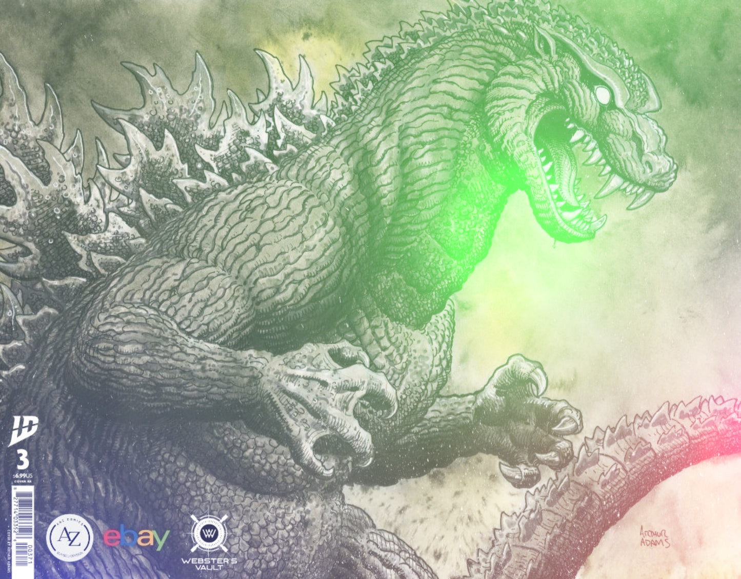 FOIL ART ADAMS GODZILLA MPT III MEGACON EXCLUSIVE